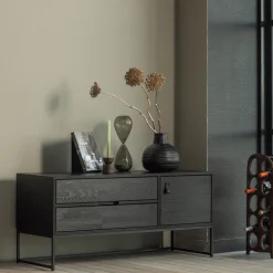 WOOOD Grenen, TV-meubel Silas Grenen, 120cm, kleur* Tv-Meubel Zwart