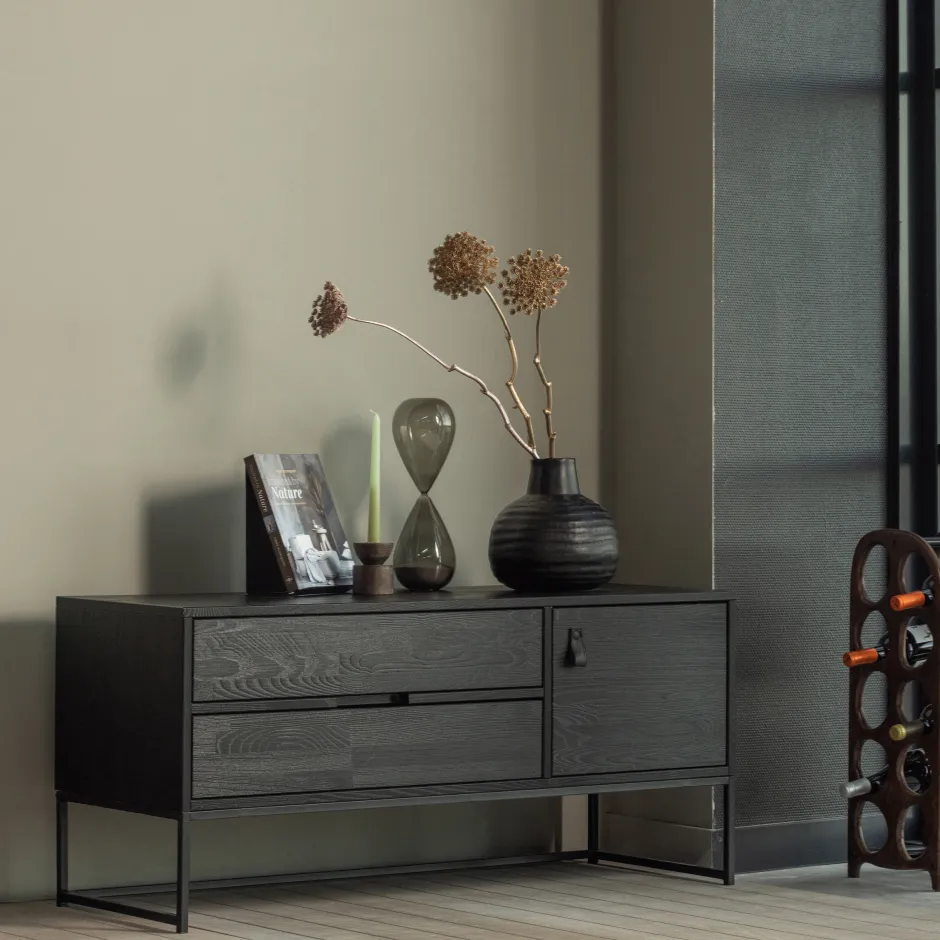 WOOOD Grenen, TV-meubel Silas Grenen, 120cm, kleur* Tv-Meubel Zwart