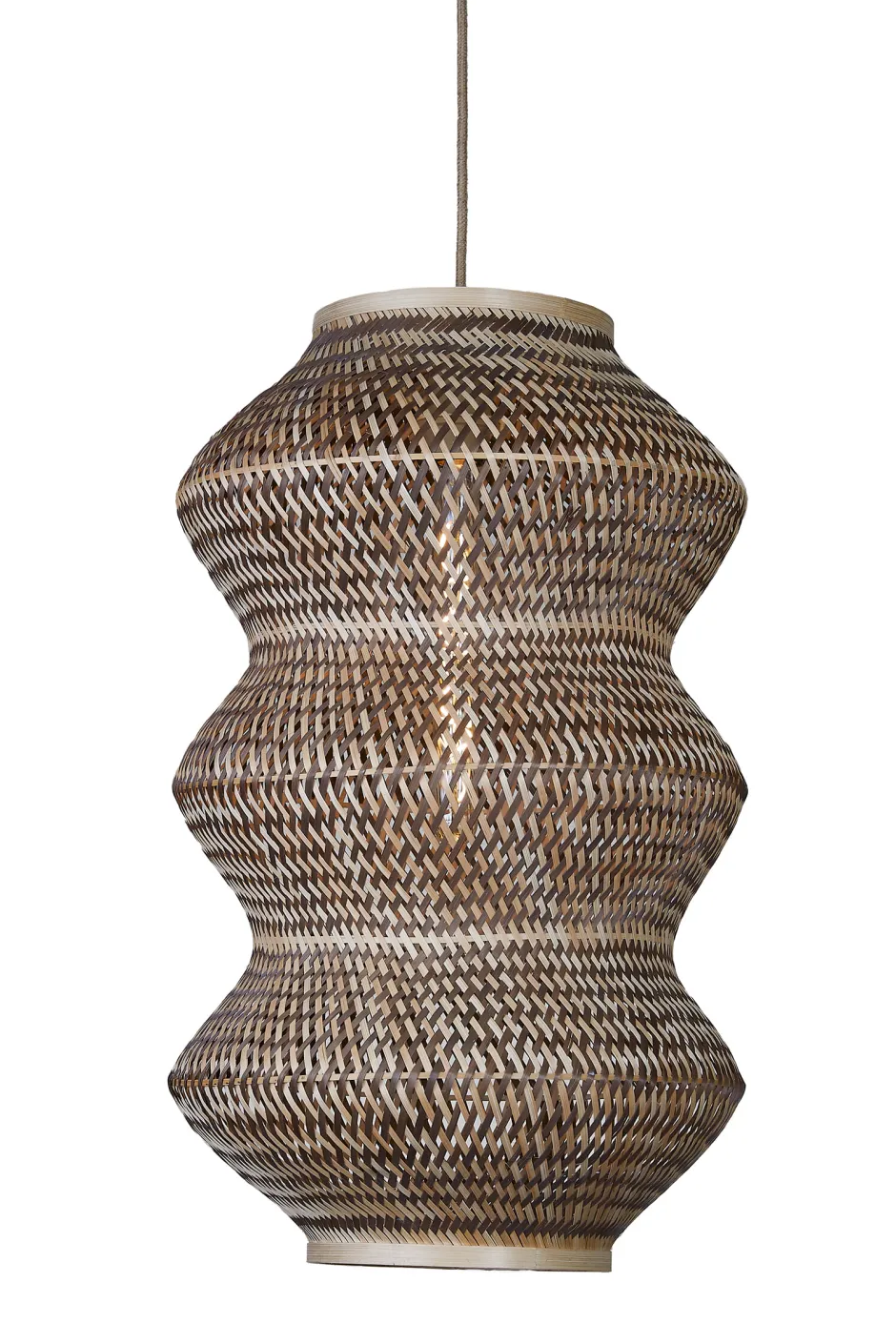 GOOD&MOJO Hanglamp Barbados Bamboe, 3-lamps* Hanglampen