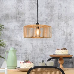 GOOD&MOJO Hanglamp Bromo Rond, Bamboe* Hanglampen