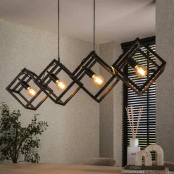 LifestyleFurn Hanglamp Rift 4-lamps, Kubus, kleur* Hanglampen