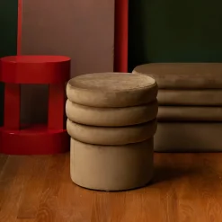 Dutchbone Hocker Aditi Velvet, 40cm* Poefs & Hockers