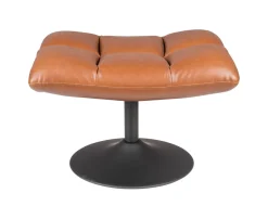 Dutchbone Hocker Bar PU, kleur Vintage Bruin* Poefs & Hockers