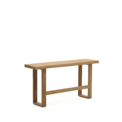 Kave Home Hoge Outdoor Eetkamerbank Canadell Teakhout, 130cm* Tuinbanken|Eetkamerbanken