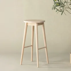 Nohr Houten Barkruk Donella Rubberhout (zithoogte 75cm)* Barkruk Hout