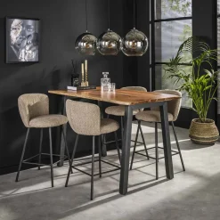 LifestyleFurn Industriele Boomstam Bartafel Judge 147 x 80cm* Bartafels