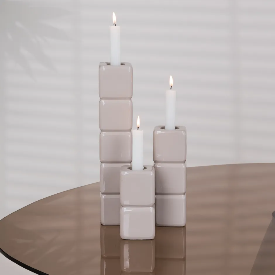 By-Boo Kaarshouder Cube Set van 3 stuks* Kaarshouders & Windlichten