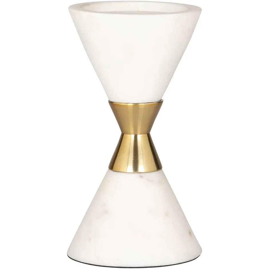 Richmond Interiors Kandelaar Jurre Marmer, 18cm* Kaarshouders & Windlichten