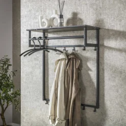 LifestyleFurn Kapstok Craige Keramiek look, Met 12 haken* Wandkapstokken