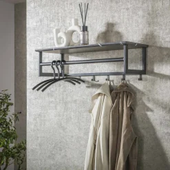 LifestyleFurn Kapstok Craige Keramiek look, Met 6 haken* Wandkapstokken