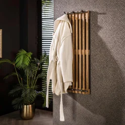 LifestyleFurn Kapstok Emilee Mangohout, Met 6 haken* Wandkapstokken