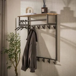 LifestyleFurn Kapstok Tekia Met 2 x 6 haken* Wandkapstokken