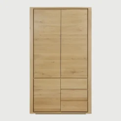 Ethnicraft Kledingkast Shadow Geolied Eikenhout, 200 x 115cm* Kledingkasten & Garderobekasten