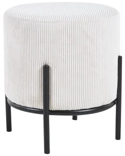 Artistiq Living Krukje Kenni Rib, Zwart* Poefs & Hockers
