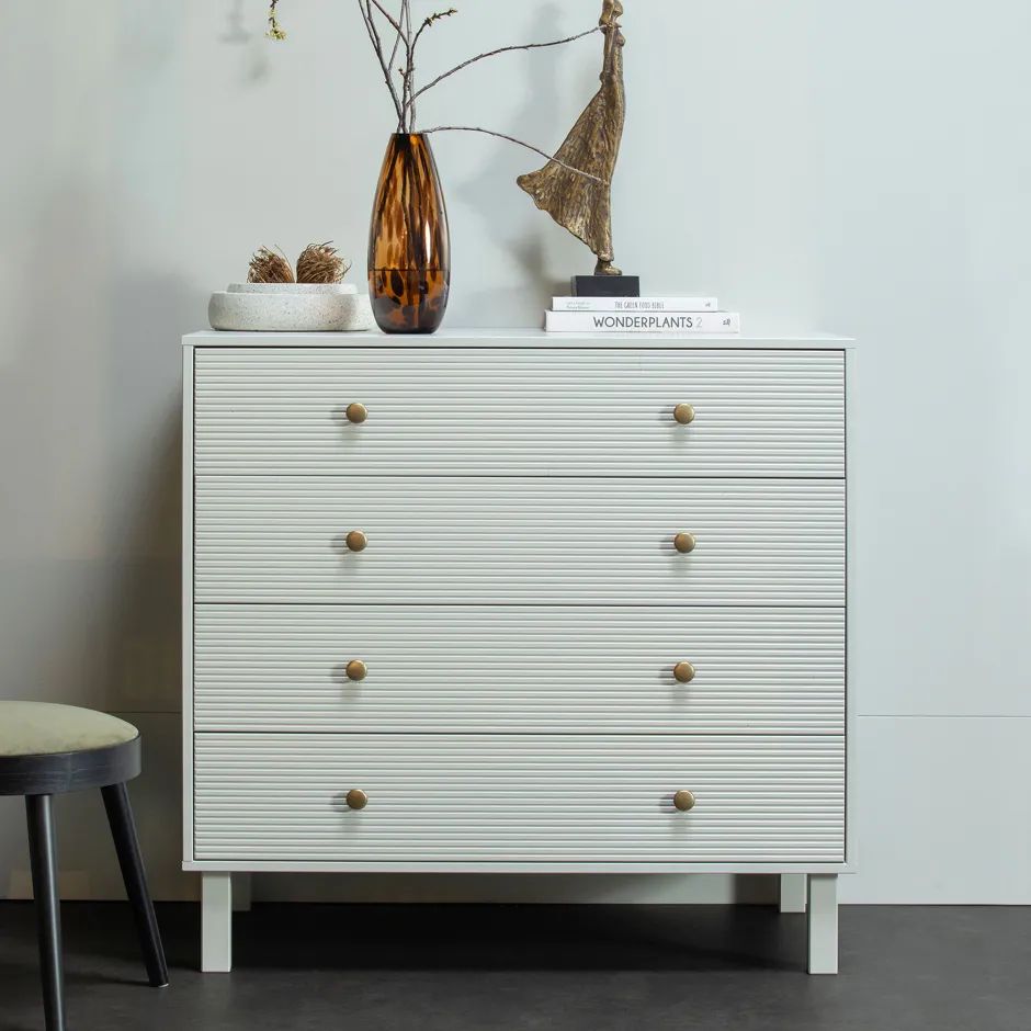WOOOD Ladekast/Commode Madu 91 x 94cm, kleur Wolkengrijs* Commodes|Ladekasten