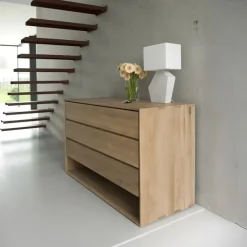 Ethnicraft Ladekast Nordic Geolied Eikenhout, 130cm* Ladekasten