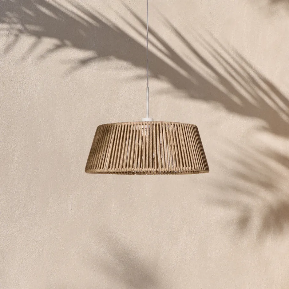 Kave Home Lampenkap Aldet Geweven touw, 46cm* Hanglampen Voor Buiten|Lampenkappen