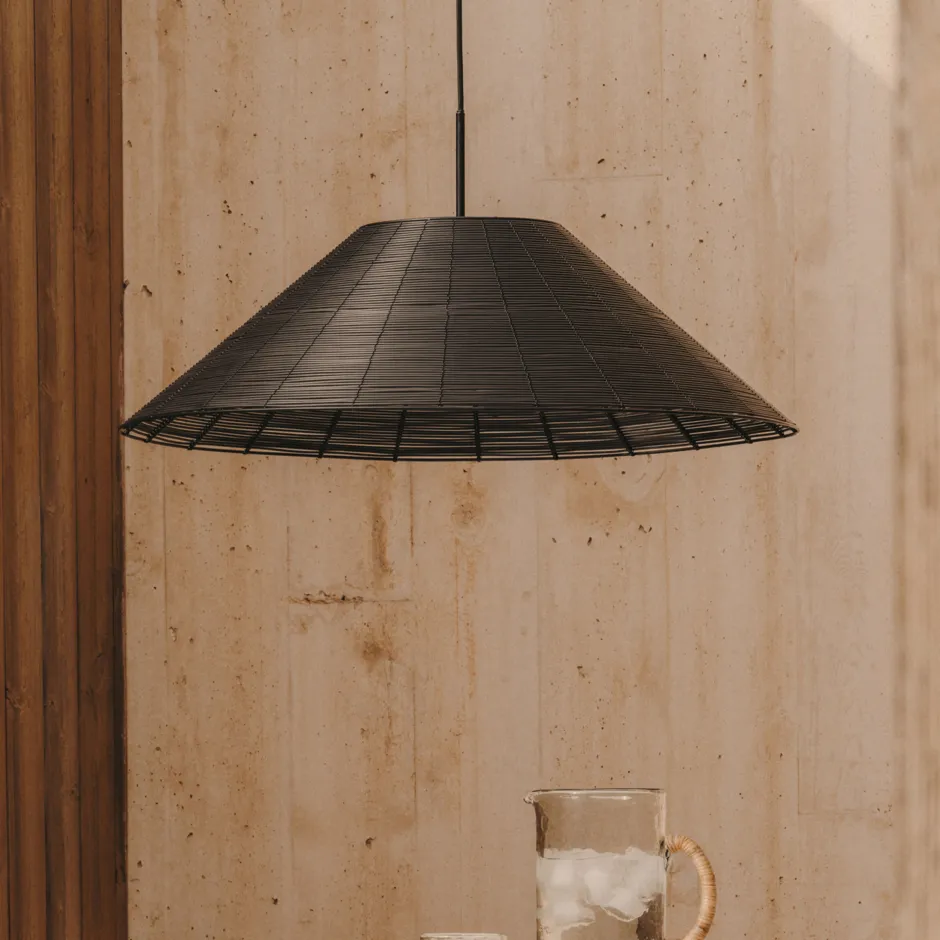 Kave Home Lampenkap Saranella Rotan* Hanglampen Voor Buiten|Lampenkappen