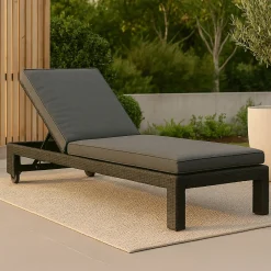 Nohr Ligbed Kha Wicker, kleur Grijs/Zwart* Ligbedden