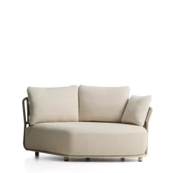 Kave Home Loungebank Osani Ronde module, kleur Ecru/Taupe* Tuinbanken