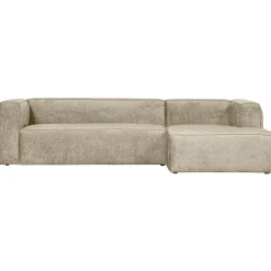 WOOOD Loungebank Bean Structure Velvet, kleur milk* Organische Bank|Loungebank