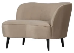 WOOOD Lounge Fauteuil Sara Rechts, Velvet* Fauteuil Velvet / Fluweel|Fauteuil Stof / Textiel