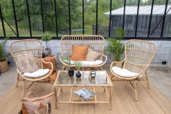 Nohr Loungeset Bronwen Met bank, 2 fauteuils en tafel, Rotan, kleur* Loungesets
