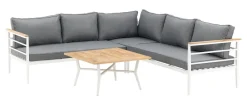 Nohr Loungeset Constantina Teakhout, Met hoekbank en tafel, kleur* Loungesets