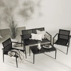 Nohr Loungeset Erikka Met bank, 2 loungestoelen en tafel* Loungesets