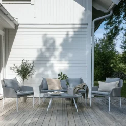 Nohr Loungeset Felica Met bank, 2 loungestoelen en tafel* Loungesets