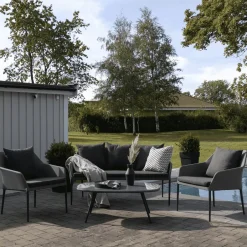 Nohr Loungeset Felica Met bank, 2 loungestoelen en tafel* Loungesets