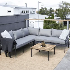 Nohr Loungeset Lakysha Acaciahout, Met hoekbank en tafel, kleur* Loungesets
