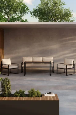 Nohr Loungeset Sharise Met bank, 2 loungestoelen en hoge tafel* Loungesets