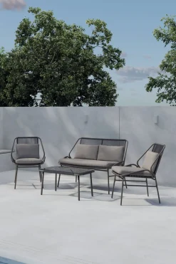 Nohr Loungeset Shiquita Met bank, 2 stoelen en tafel, kleur* Loungesets