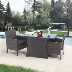 Artistiq Living Loungeset Tarah Tafel + 2 stoelen, kleur bruin* Loungesets