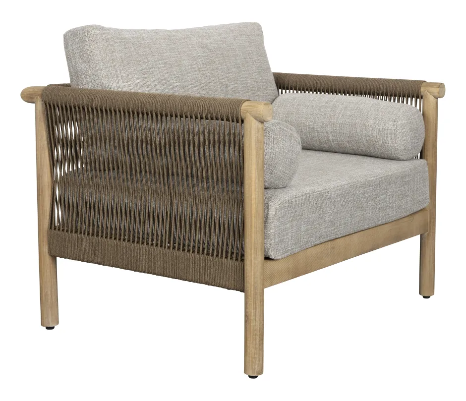 Dutchbone Loungestoel Oasis Acaciahout en touw* Loungestoelen