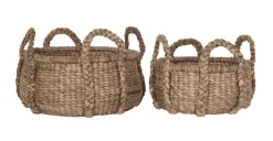 MUST Living Mand Colony Laag, Waterhyacint, Set van 2 stuks* Potten & Manden
