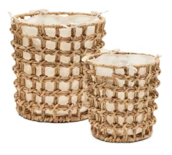 Kave Home Mand Dilam Waterhyacint, Set van 2 stuks* Potten & Manden
