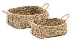 Kave Home Mand Milly Zeegras, Set van 2 stuks* Potten & Manden