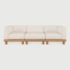 Ethnicraft Modulaire Loungebank Monocle 3-zits, Teakhout* Loungesets