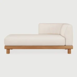 Ethnicraft Modulaire Loungebank Monocle Lounge met Arm Rechts, Teakhout* Loungesets