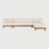 Ethnicraft Modulaire Loungebank Monocle 4-zits, Hoek Rechts, Teakhout* Loungesets