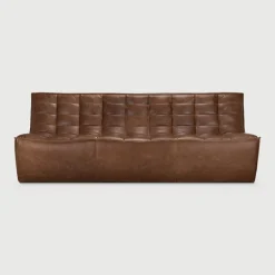 Ethnicraft Modulaire Bank N701 3-zits, Leder, kleur* Rechte Bank