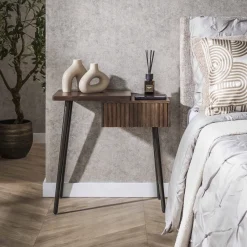 LifestyleFurn Nachtkastje Alania Met 1 lade en legplank, Acaciahout* Nachtkastjes|Nachtkastjes