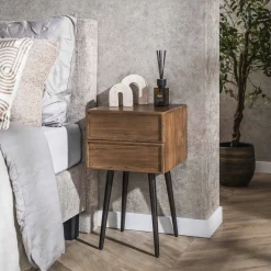 LifestyleFurn Nachtkastje Baila Acaciahout* Nachtkastjes|Nachtkastjes
