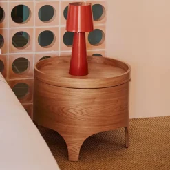 Kave Home Nachtkastje Octavia Essenhout, 55cm* Nachtkastjes|Nachtkastjes
