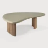 Ethnicraft Organische Outdoor Salontafel Boomerang Beton en teakhout, 90 x 61cm* Loungetafels & Bijzettafels