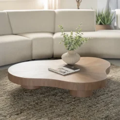 Eleonora Organische Salontafel Bobbie Walnoot, 150 x 110cm* Sohome Giftcard|Organische Salontafel