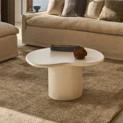 Kave Home Organische Salontafel Macarella Beton, 83 x 77cm* Loungetafels & Bijzettafels|Organische Salontafel