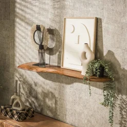 LifestyleFurn Organische Wandplank Lavar Acaciahout* Wandrekjes & Wandplanken